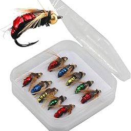 LOOM TREE 10Pcs Fly Fishing Flies Fly Fishing Lures for Sea Fishing Freshwater Sunfish | Fishing | Baits, Lures & Flies | Crankbaits-picture-5