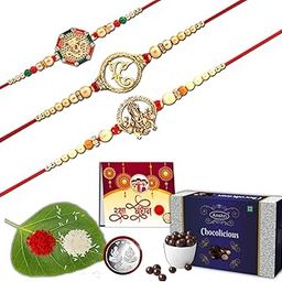DarkShri RAKHI RAKHI WITH CHOCOLATE (62-63-64 B) rakhi for brother rakhi for brother and bhabhi rakhi for kids rakhi gift for brother terial rakhi set kids rakhi gift for sister RAKHI GIFT RAKHI SILVER GOLDEN-image-51