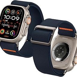 Spigen Lite Fit Ultra for Apple Watch Series 10 Strap 46mm, Apple Watch Ultra 2/Ultra 49mm, 9/8/7 45mm, SE2/SE/6/5/4 44mm, 3/2/1 42mm Strap Band -Navy-23