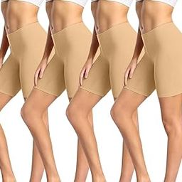 Women's Cotton Stretchy Boy Shorts, Cycle Shorts, Slip Shorts Underwear Anti Chafing Soft Biker Short Plus Panties 4 Pack-image-55