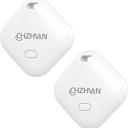 Key Finder, Wallet Tracker Works with Apple Find My (iOS only), Replaceable Battery, Water-Resistant, Bluetooth Item Finder for Bags, Luggage, Pets & Backpack, 2 Pack White-32
