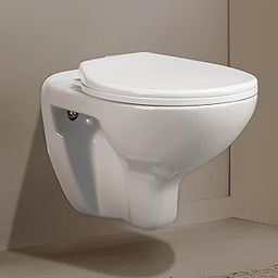 Hindware Flora Wall Hung Western Commode for Bathroom | Made of Ceramic | Soft Close Feature | Star White | Geometric Shape | Wall Mount Ewc-image-47