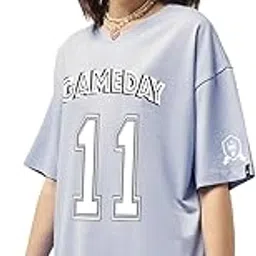 bewakoof Women's Graphic Print Oversized Fit T-Shirt-picture-36