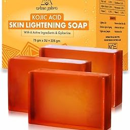 UrbanGabru Kozic Acid Dark Spot Remover Soap Bars with Vitamin C, Glycerine, Glutathione, Alpha Arbutin, Niacinamide | helps in skin lighten (Pack of 3) (75 g X 3)-9