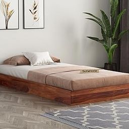 SofaHome Bryan Trundle Sheesham Wood Single Size Bed Without Storage for Bedroom Living Room Home Wooden Palang for Hotel (Brown Finish)-image-75
