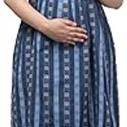 zuvino Cotton Maternity Dresses for Women with Zip || Feeding Kurtis for Women || Feeding Dresses for Nursing || Cotton Maternity Wear for Mothers.-picture-9