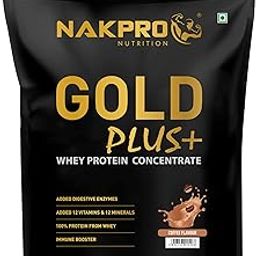 NAKPRO Gold Plus+ Whey Protein Concentrate with Digestive Enzymes | 25.46g Protein, 5.57g BCAA | Added Vitamins & Minerals (1 Kg, Coffee)-picture-15