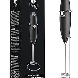 Bean Envy Milk Frother for Coffee Handheld Battery-Operated Electric Milk and Coffee Frother, Mini Electric Drink Mixer, Foamer & Frother with Stand for Coffee, Latte, Hot Chocolates & Shakes - Black-picture-13