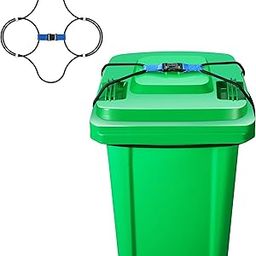 Foxmox Trash Can Lock for Animals,Garbage Can Lid Locks for Animals with Heavy Duty Bungee for Raccoon Proof,Bear Proof, Squirrels and Dogs,(Fits 30-40 Gallon Cans) - one Pack-image-77