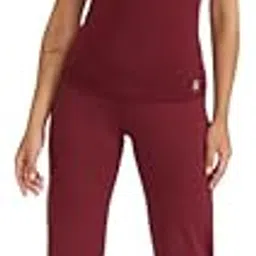 hunnit Round Neck Tank Top with In-Built Sports Bra & High Waist Straight Pants Co-ord Set | Gym Wear Co-ord Set for Women | Dry Fit Coord Set | Active Wear Workout Tank Top & Straight Pants for AM/PM-picture-48