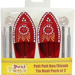 Desi Toys Putt Nav Pop Pop Steam Boat Classic Indian Nostalgic Tin Water Toy Free Candle & Dropper Powered by Flame Size - 15.2 x 6.9 x 4.1 cms for 14+ Children (Pack of 2)-picture-13