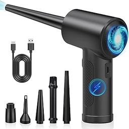Electric Dust Blower, 3-Speed 91000 rpm Electric Dust Blower Compressed Air Spray with 6000 mAh Battery, USB Rechargeable Compressed Air Spray, PC Cleaning Set for Laptop, Sofa, Car, Office Equipment-image-21