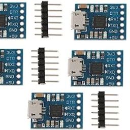 UJEAVETTE 5 Pack CP2102 Module Micro USB2.0 to TTL 6 PIN Serial Port Converter UART-image-19