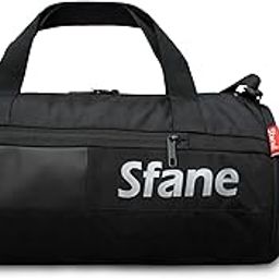 Sfane Gym Bags for Men with Separate Shoe Compartment Sports Gym Bags for Women Unisex Duffle Bags for Gym for Carry & Travel Adjustable Duffel Bags Sports Bag - Black-image-16