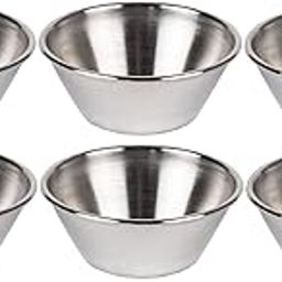Dynore Stainless Steel Set of 6 Sauce Cup - 60 ml Each 6 x 6 x 3.5 cm-10
