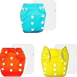 Dumbledo Lite Cloth Diaper with Cotton Insert (Pack of 3) | Snug Fit | 6-Layer Absorbent Pad | Easy to Clean | All-Day Wear | 3 Months – 2 Years | Unisex Baby-image-29