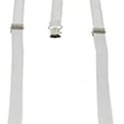 VELURA Unisex Adult Adjustable Stretch Y-back Suspender Clip-on Braces White|20 x Wooden Buttons|Suspenders, Braces| Mens Accessories-image-10