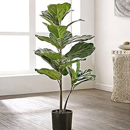 SAFAVIEH Home Collection Faux Artificial Decorative Ficus Lyrata 36-inch Potted Tree (Fully Assembled)-image-39