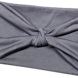 3xWomen's Wide Head Wrap Elastic Headband for Sports, Running, Yoga Gray-image-48