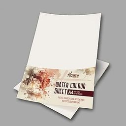 HOMER Artist Water Colour Sheets, A3, 300 GSM, Pack of 18 + 2, Ideal for Professional, Artists, Top-quality sheets work with Watercolour, Pastel, Poster, Charcoal, Pencil sketch, Acrylic , Provides excellent texture and durability for bright, clear artwork.-image-23