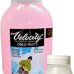 VELOCITY COLD WAVE - Pro Style 2-in-1 Hair Curling and Straightening Lotion 500 ml Professional Formula with Neutralizer (Baby Pink)-picture-30