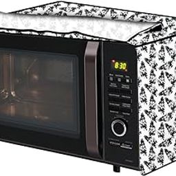 The Furnishing Tree microwave oven cover Suitable for iBELL 40 Liters OTG DLX, Dustproof, Stain-Resistant, Cover Size WxDxH in CM- (53x36x33), Floral Pattern White & Grey-image-89
