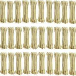 Rawhide Dog Chew Bone 3 Inches Pack of 36 Bones, Chicken Flavour, Dog Treats, Delicious Bones for Small Dogs.-17