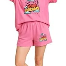 my swag Stylish Nightwear Set for Ladies | Comfortable Cotton T-Shirt and Shorts Sleepwear-picture-9