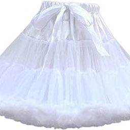 CB®Women's Layered Tulle Petticoat Chiffon Crinoline for Gown Cosplay Costume White|Clothing, Shoes & Accessories | Womens Clothing | Skirts|1 Women Petticoat-image-62