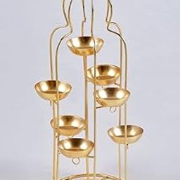TOYXE Diya Stand for Home Decoration | T Light Holder Candle Stand | Diwali Decoration Item | Metal Depak Stand-image-75