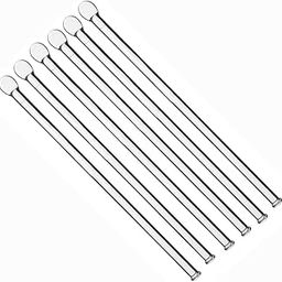 Glass Stirring Rod with Flat face Paddle Set of 6 pcs 250mmx6mm Long Stirrer,Export Quality Multipurpose for Cocktail or Liquid Chemicals Laboratory-3