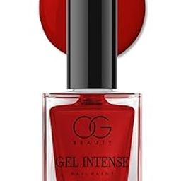 OG BEAUTY Gel Intense Nail Paint Glam Red (10 ml) | Vegan, Cruelty-Free Nail Polish | Long-Lasting, High Shine & Quick-Dry Formula | Perfect for Parties & Special Occasions-12