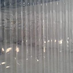 Kuber Industries PVC Transparent Ac Curtains 7 Feet Long | 6 Strips Water Proof 0.5mm Thickness Curtain for Home, Balcony | Door Curtain/Parda For Ac Room | (CKTS20)-15