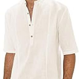 Linen Cotton Short Kurta Shirt for Men, Soft Linen Regular Fit Casual Waist Length-image-84