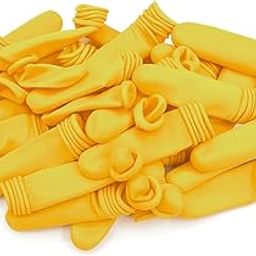 Anti-Static ESD Safe Chlorinated Disposable Latex Finger Cots Reusable, Protective Finger Gloves 4 Mil Thick (YELLOW, PACK OF 50 PIECES)-image-0