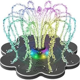 SZMP Solar Fountain 3.5W Bird Bath Fountains with Upgraded Flower, 7 Nozzle & 4 Fixer, Solar Fountain Pump for Bird Bath, Pool, Garden, Pond, Outdoor-image-10