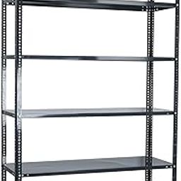 Mil-Nil Prime CRC Sheet 6 Shelf Multipurpose Slotted Angle Rack, 78 x 47 x 15 Inch, 18 Gauge (Grey) 14 Gauge Angles-image-17