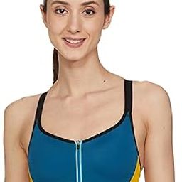 International Women's Padded | Wireless | 118I048 Triaction 34B Turquoise Front Open Sports Bra | Pack of 1-picture-18