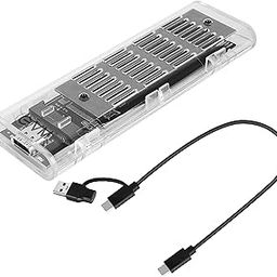 EVM External Casing with USB 3.1 Gen 2 - M.2 SATA & NVMe SSD Case - Type C to C & USB to Type C Cable Included - 10Gbps Data Transfer - Compatible with 2280 2260 2242 2230 SSDs - (EVM-CG-003)-17