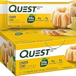 Quest Nutrition Lemon Cake Protein Bars, High Protein, Low Carb, Gluten Free, Keto Friendly, 12 Count (Pack of 1)-image-19