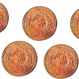 Ankita Gemstones Set of 5 Pcs Copper Coin for Pooja, 5 Pcs Copper Coin-10