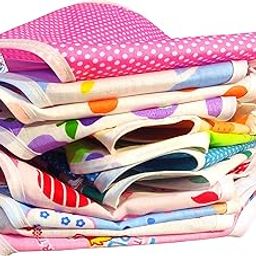 V.B.K Baby Boy and Baby Girl Nappy (Langot) (Cloth Diaper), Set Of 12 Piece, Pure Cotton Soft Fabric, Multicolor (6-12 Months)-2