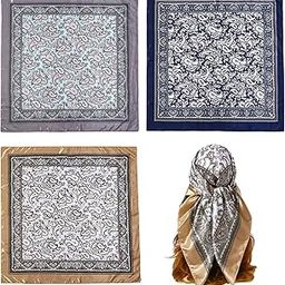 3 PCS Set of Scarf for Women Stylish, Versatile Head and Neck Accessories, Fashionable Bandanas for Everyday Use and Beach Outings-43