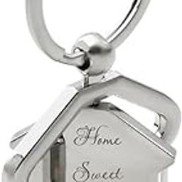 Home Sweet Home Keychain for Men and Women, House Shape Rotating Key chain, New House Keyring Housewarming Gifts Key Chain Real Estate Gifts Buying and Selling Keychain (Pack of 1)-31