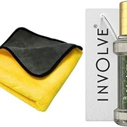 Involve Microfiber Cleaning Cloth with Rainforest Moonlight car freshener(combo)|Car fresheners|Car accessories interior|Microfiber cloth for car|Microfiber cloth for car Cleaning |Involve Accessories-image-3