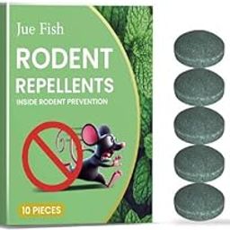 HOKISTY Rodent Repellents - Peppermint Oil Mouse and Squirrel Deterrent for Indoor-Outdoor Garage, Rat Poisoning for Inside Home, Natural Repellent to Keep Rodents Out of Car, Rat Controller Pills [PACK OF 10]-image-93