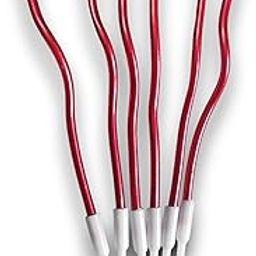 Sidhav Metallic Red Cake Toppers Twisty Shiny Celebration Spiral Candles (Pack of 6)-20