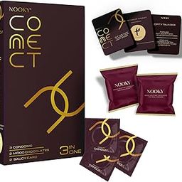 Nooky Connect Romance Booster Kit – Condoms, Mood-Lifting Chocolates & Fun Scratch Cards for Couples | Chocolate For Uplifting Mood | Best Gift Set For Men & Women | Vegan & Gluten-free Delight (1)-29