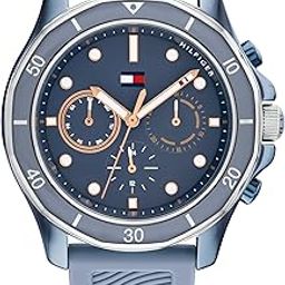 Blue Dial Blue Silicone Strap Watch for Women-TH1782571-image-54