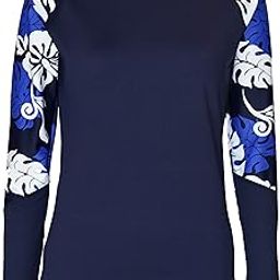 Women UPF 50+ Long Sleeve Top Swimsuit T-Shirt Rash Guard Workout (RSRGT)-image-52